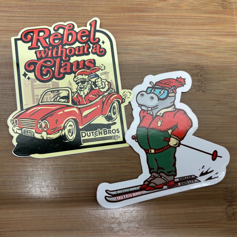 Dutch Bros Christmas Stickers